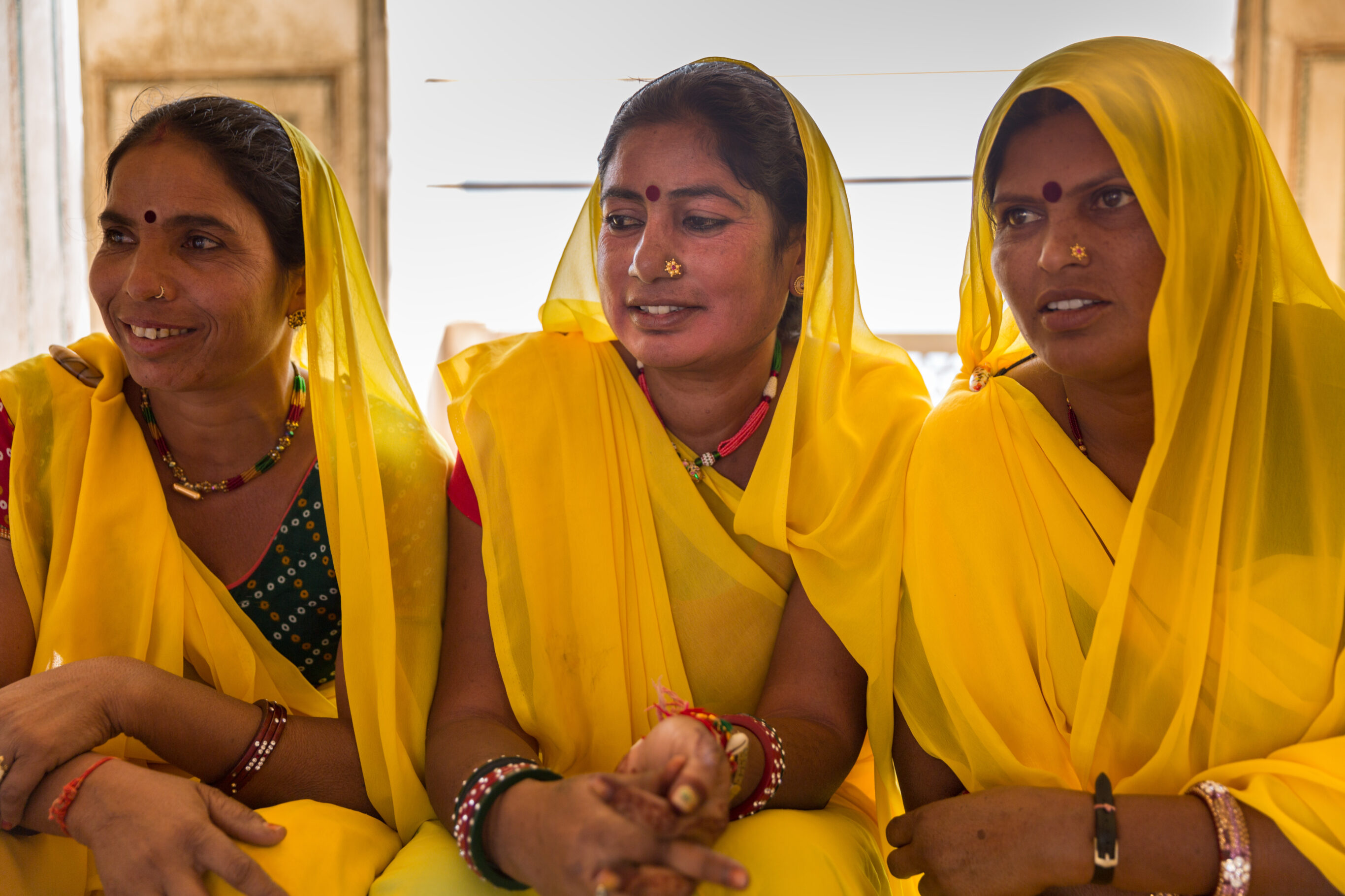 Traditional Indian Women in sari Costume